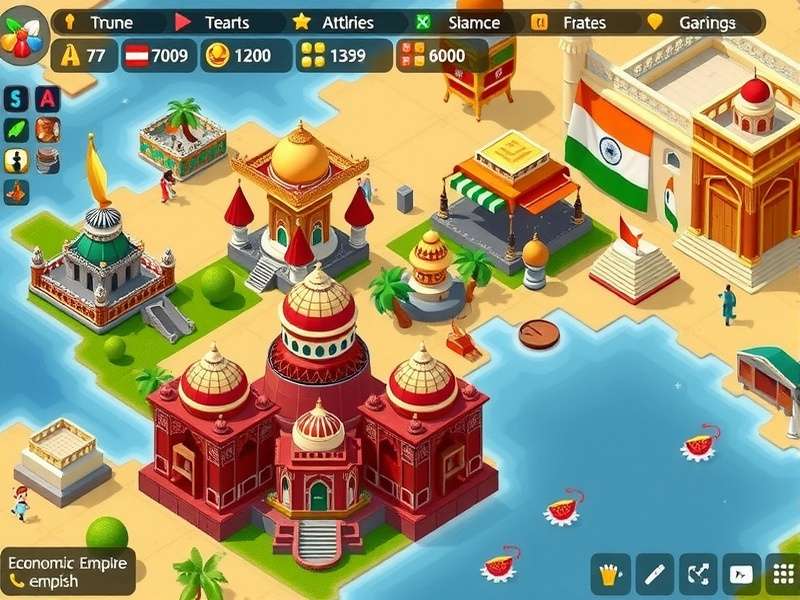 Economic Empire India gameplay screenshot showing business management interface